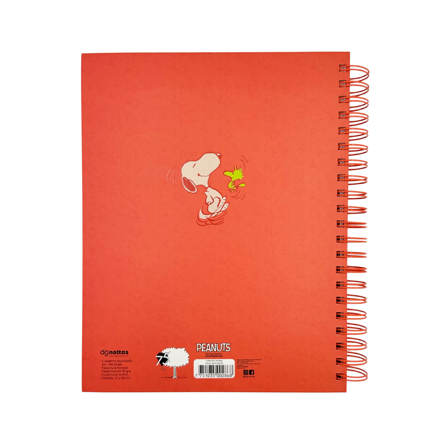 Cuaderno Snoopy A4 (naranja)