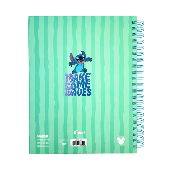 Cuaderno A4 Stitch (verde agua)