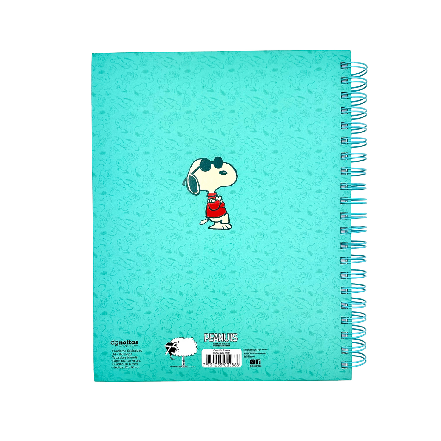 Cuaderno Snoopy A4 (turquesa)