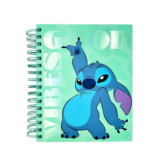 Cuaderno A5 Stitch (verde agua)