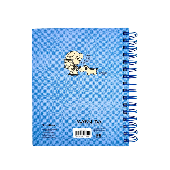 Cuaderno A5 Mafalda (azul)