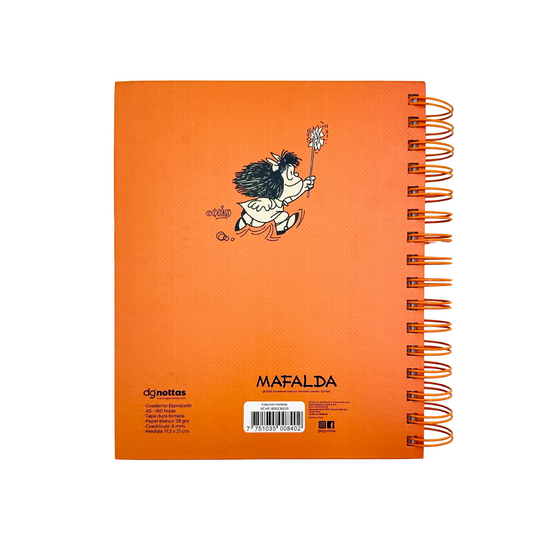 Cuaderno A5 Mafalda (naranja)