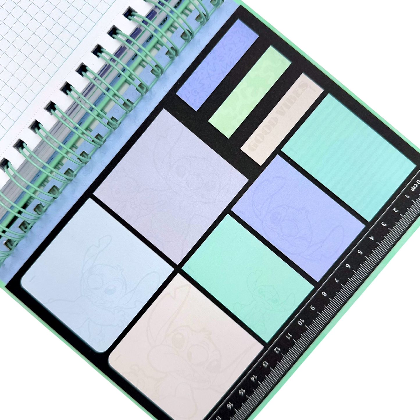 Cuaderno A5 Stitch (verde agua)