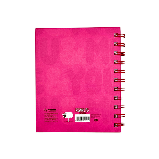 Libreta A6 Snoopy (fucsia)