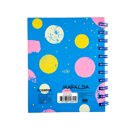 Libreta A6 Mafalda (azul)