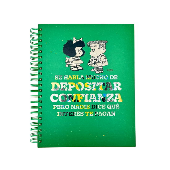 Cuaderno A4 Mafalda (verde)