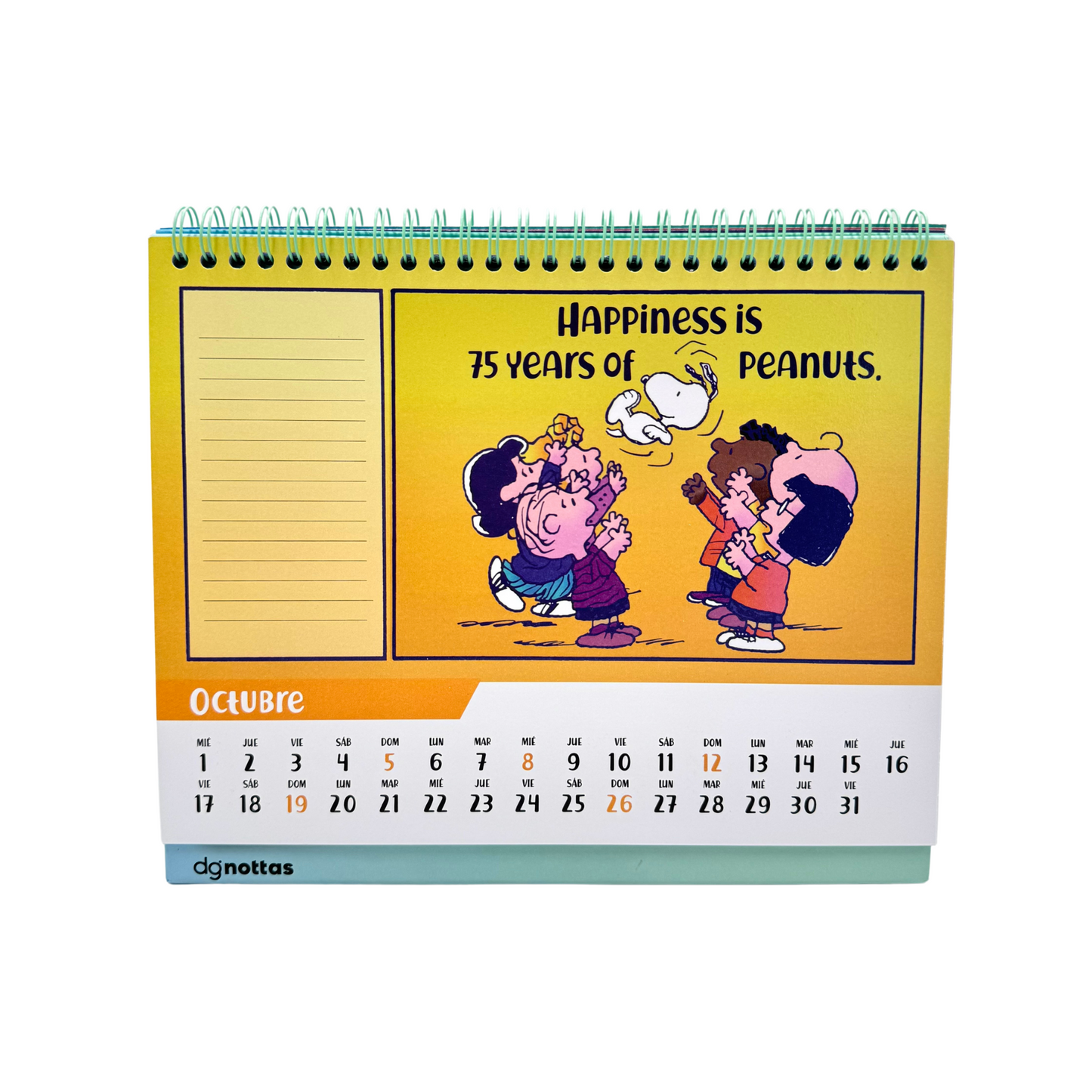 Calendario 2025 escritorio Snoopy