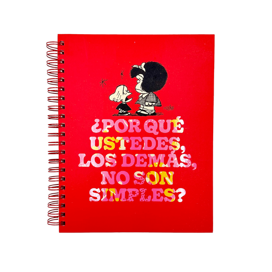 Cuaderno A4 Mafalda (rojo)