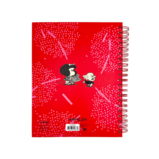 Cuaderno A4 Mafalda (rojo)